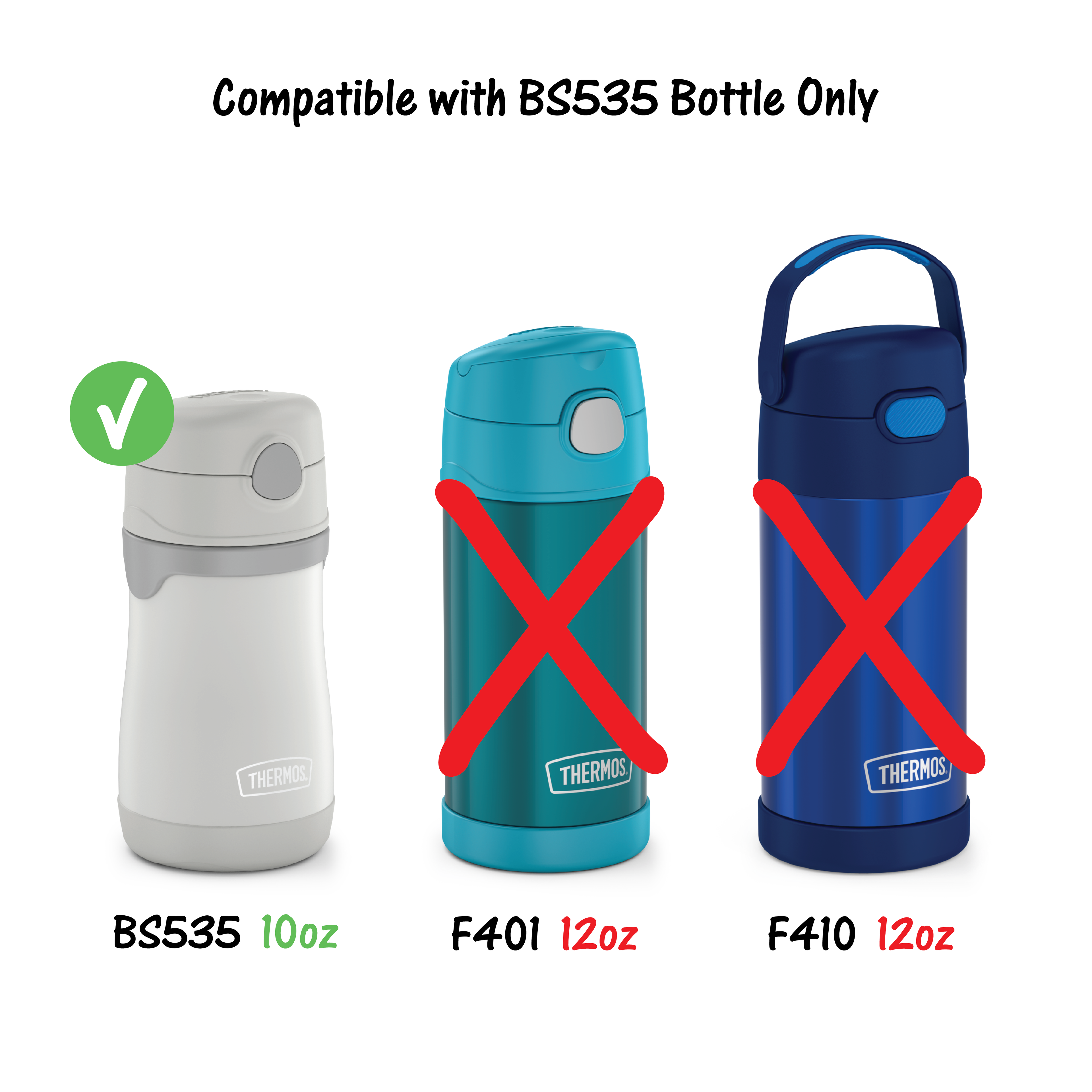 10oz THERMOS® KIDS BOTTLE REPLACEMENT STRAWS 2-PACK