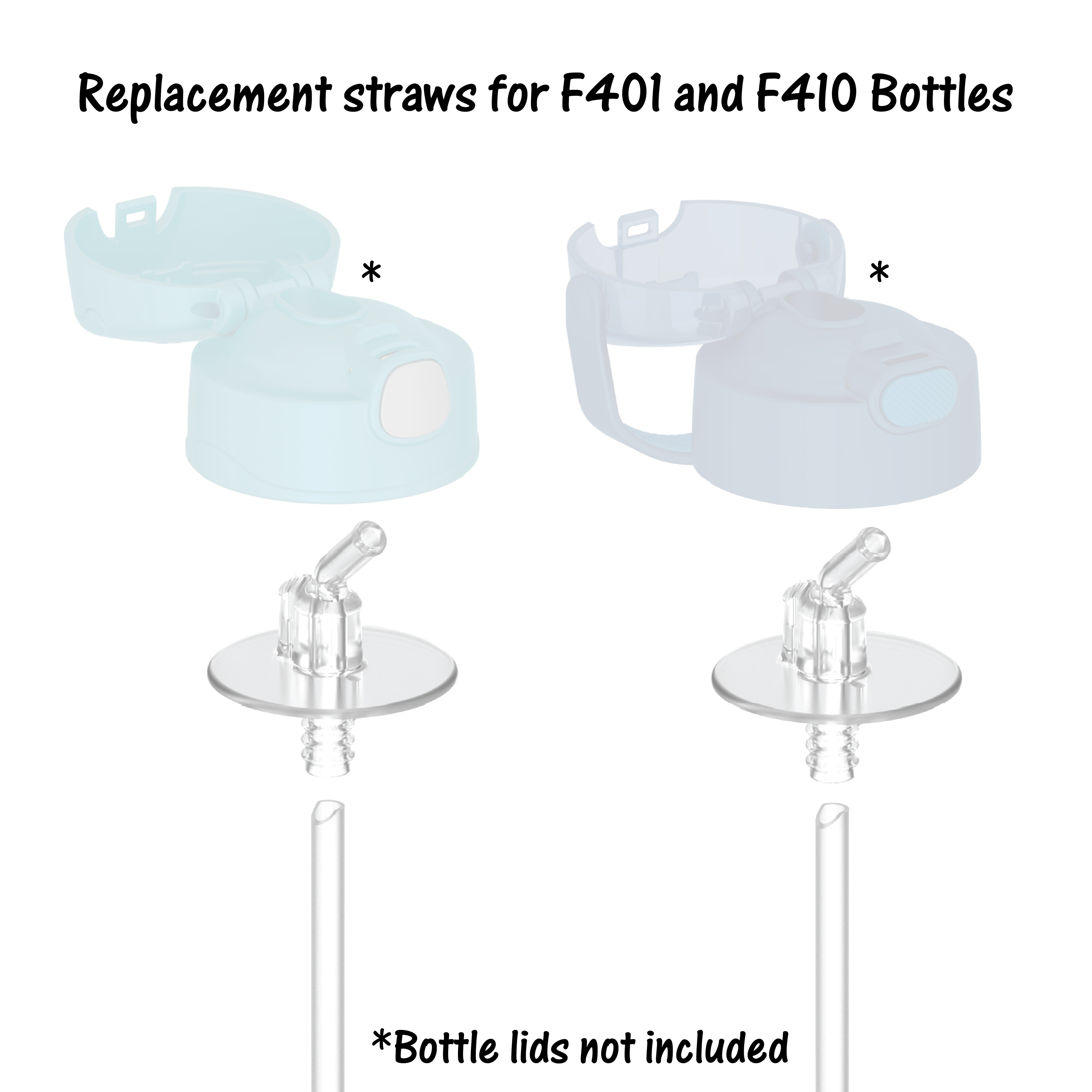 12oz FUNTAINER® BOTTLE REPLACEMENT STRAWS 2-PACK