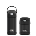 12oz FUNtainer Water Bottle & 10oz Food Jar Bundle - Matte Black