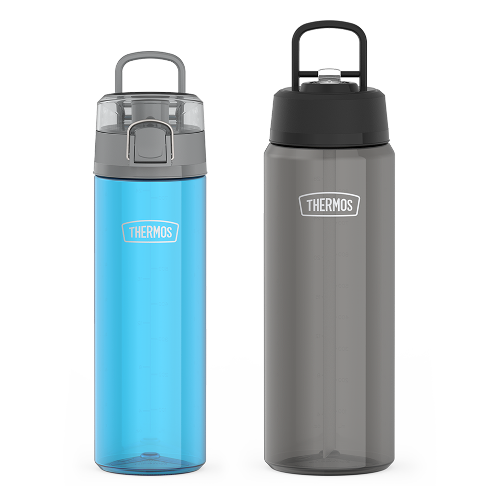 26oz Spout Lid & 32oz Straw Lid Lightweight Water Bottle Bundle - Teal & Smoke