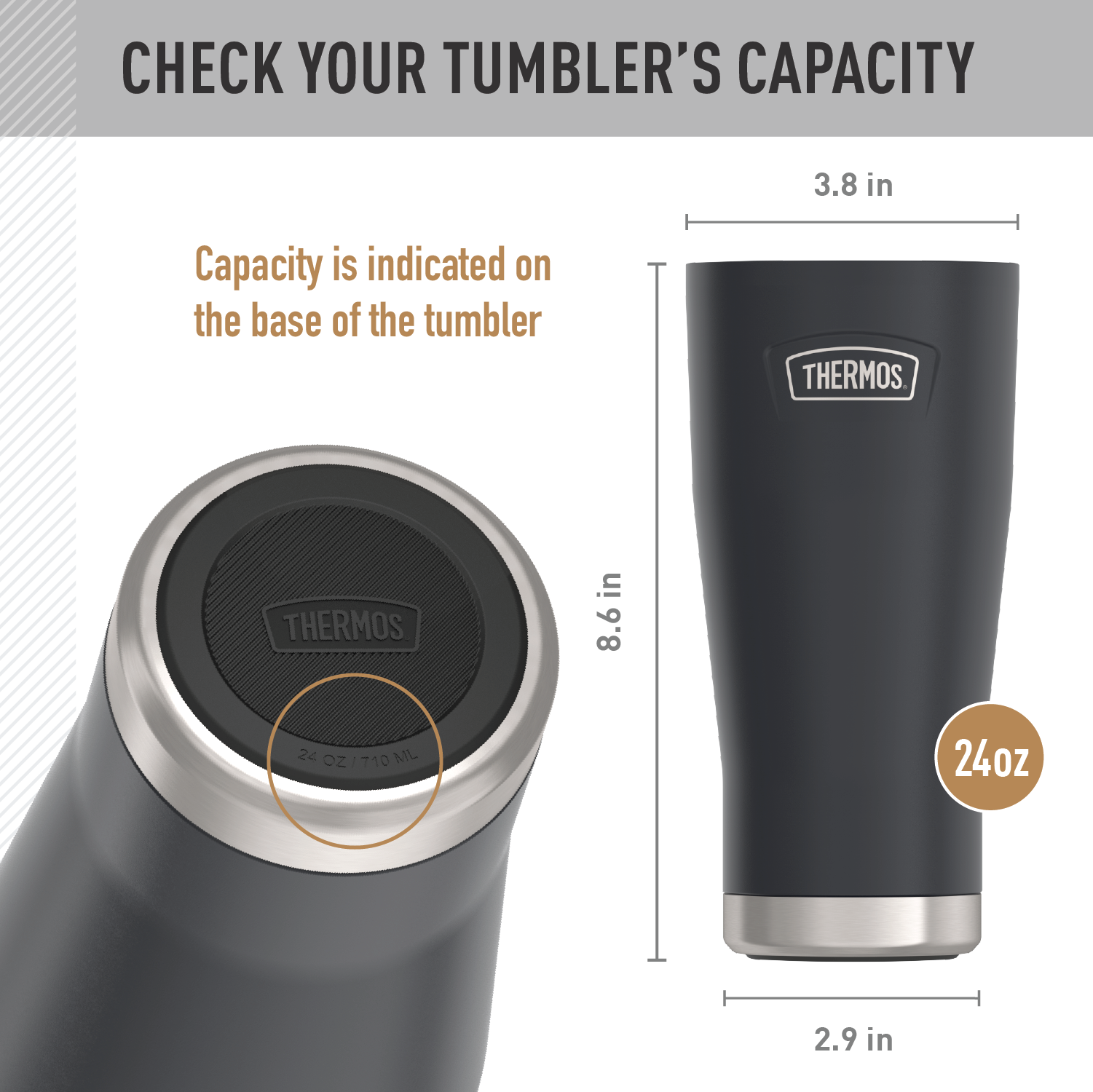 24oz ICON™ TUMBLER TWIST LOCK - REPLACEMENT LID