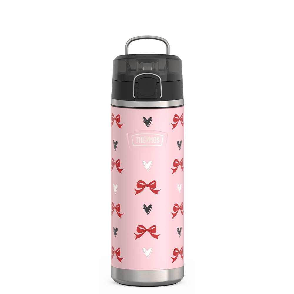 24oz ICON™ WATER BOTTLE WITH SPOUT - RIBBON HEARTS