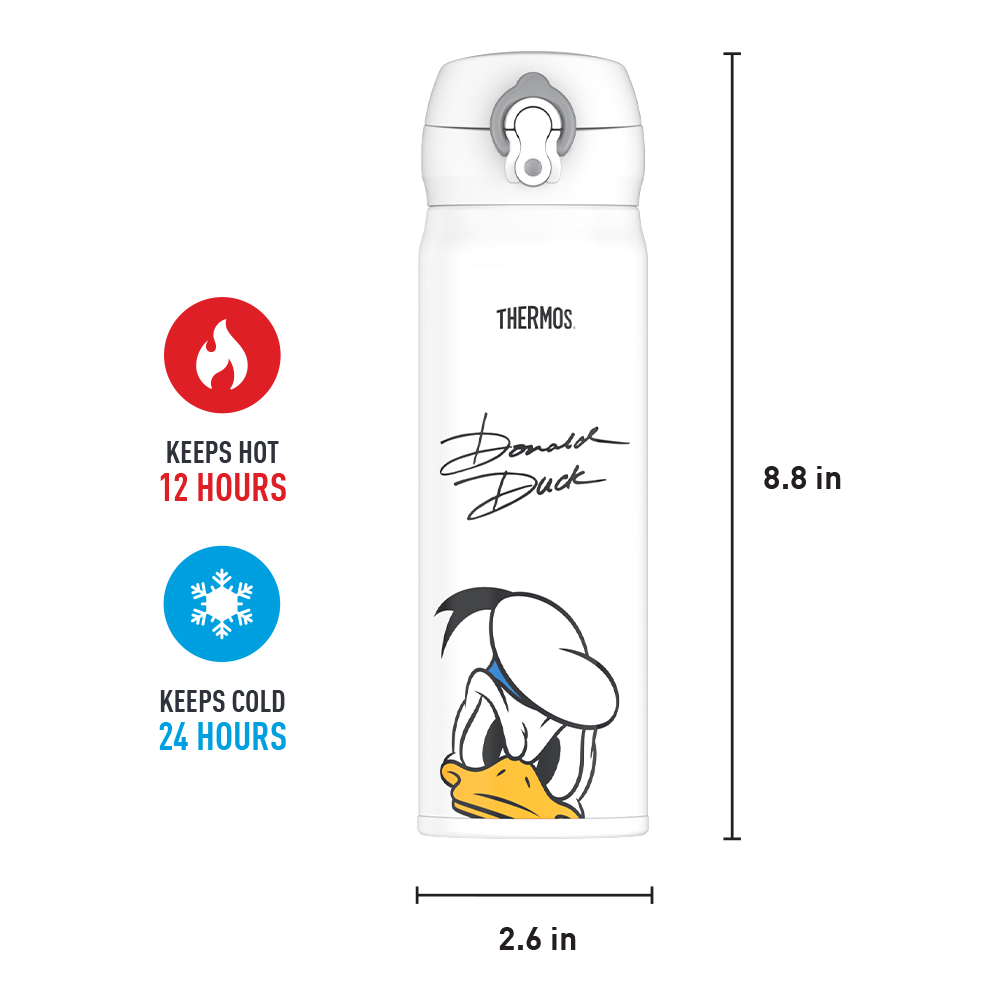 16oz STAINLESS STEEL DIRECT DRINK BOTTLE - DISNEY DONALD DUCK SIGNATURE