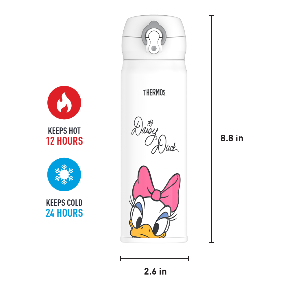 16oz STAINLESS STEEL DIRECT DRINK BOTTLE - DISNEY DAISY DUCK SIGNATURE