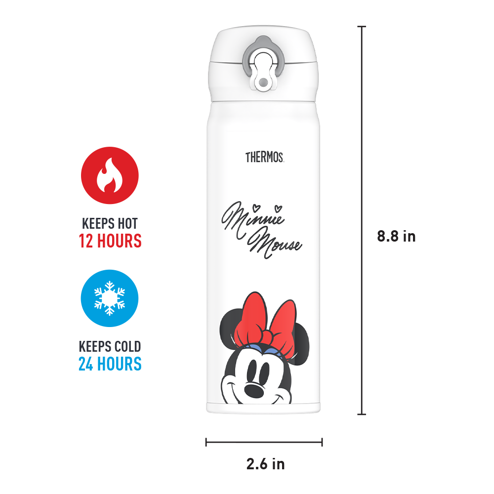 16oz STAINLESS STEEL DIRECT DRINK BOTTLE - DISNEY MINNIE MOUSE SIGNATURE