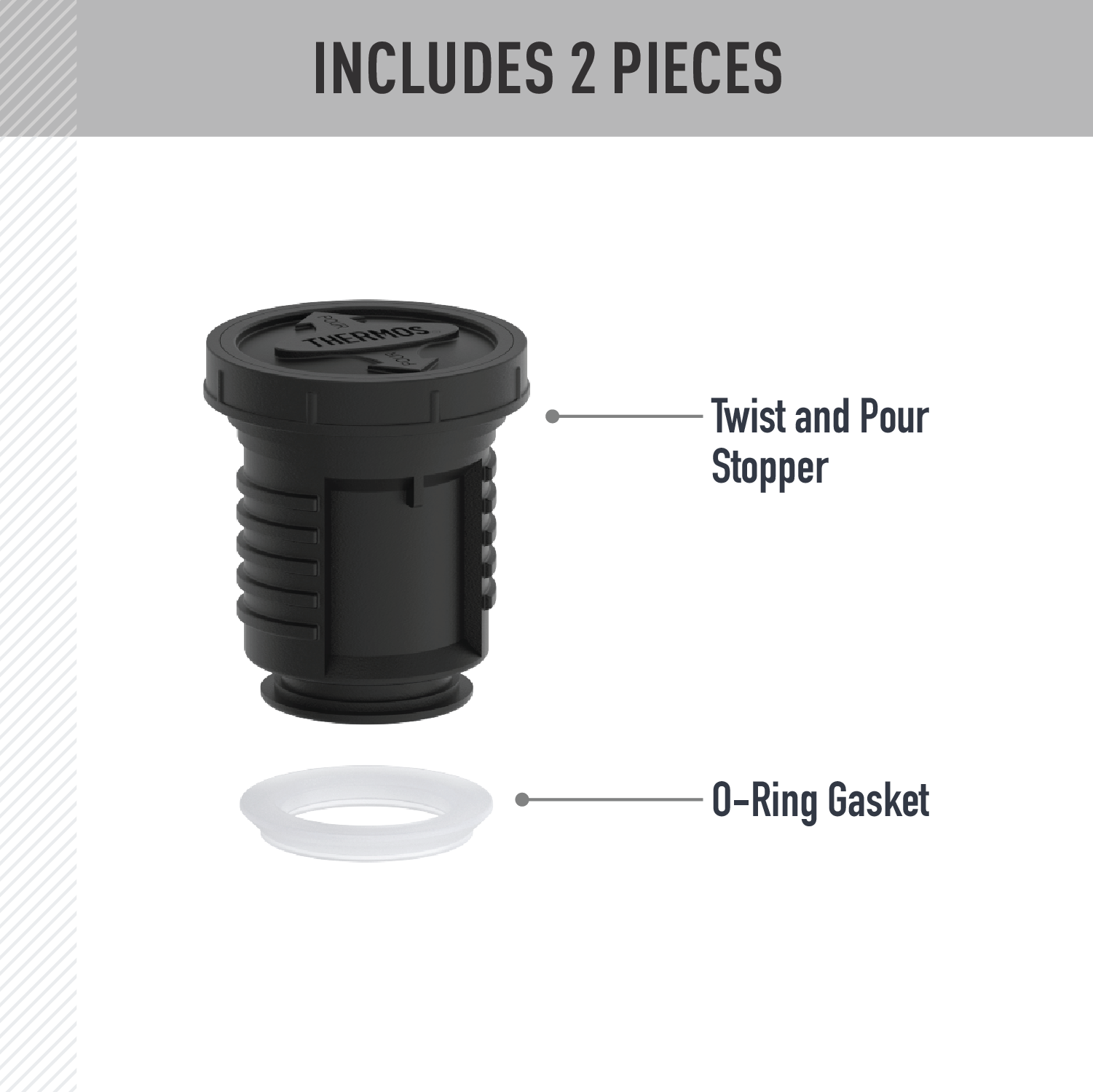 16oz STAINLESS KING™ BEVERAGE BOTTLE - REPLACEMENT STOPPER