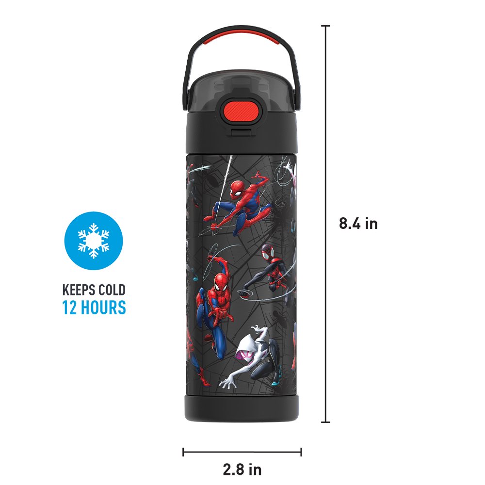 16oz FUNTAINER® WATER BOTTLE SPIDER-MAN