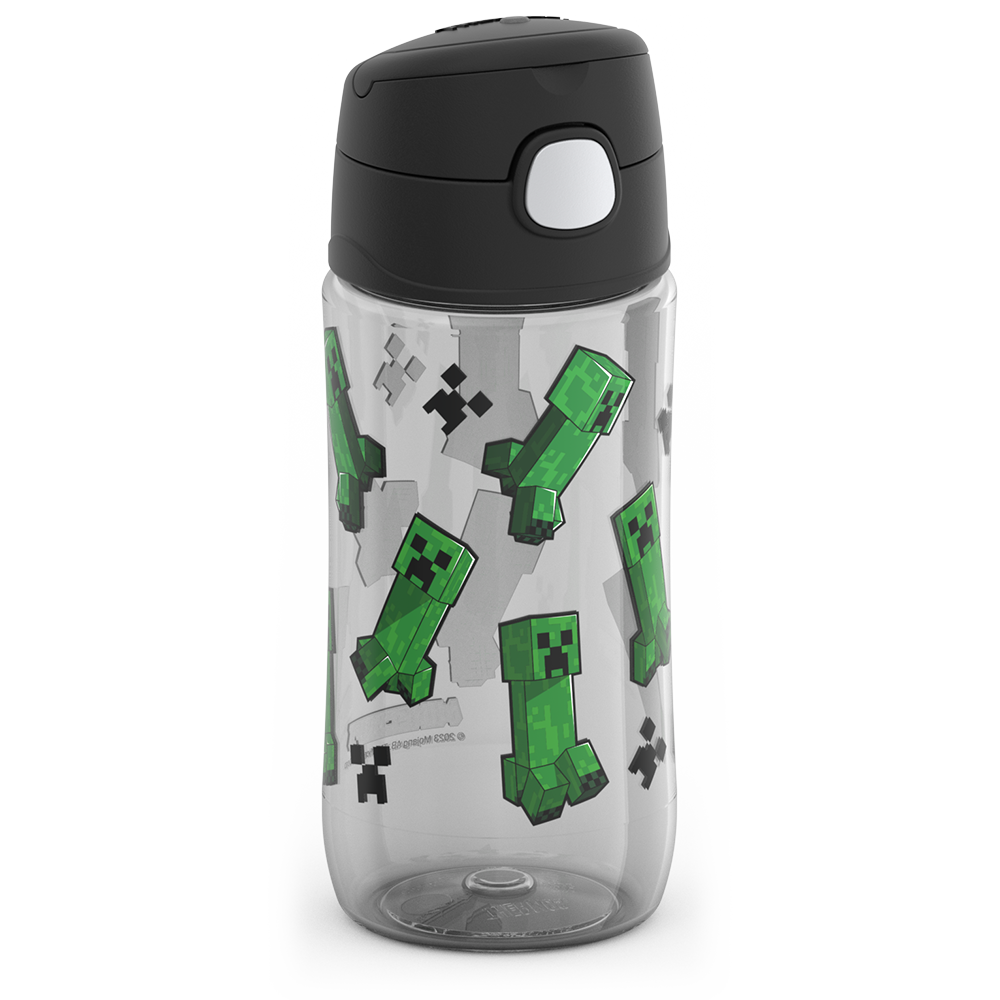 16oz THERMOS® KIDS WATER BOTTLE WITH SPOUT LID MINECRAFT