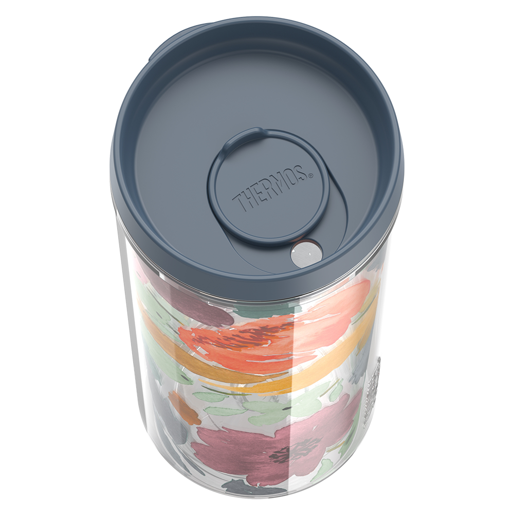 24oz DOUBLE WALL TUMBLER WATERCOLOR FLORAL